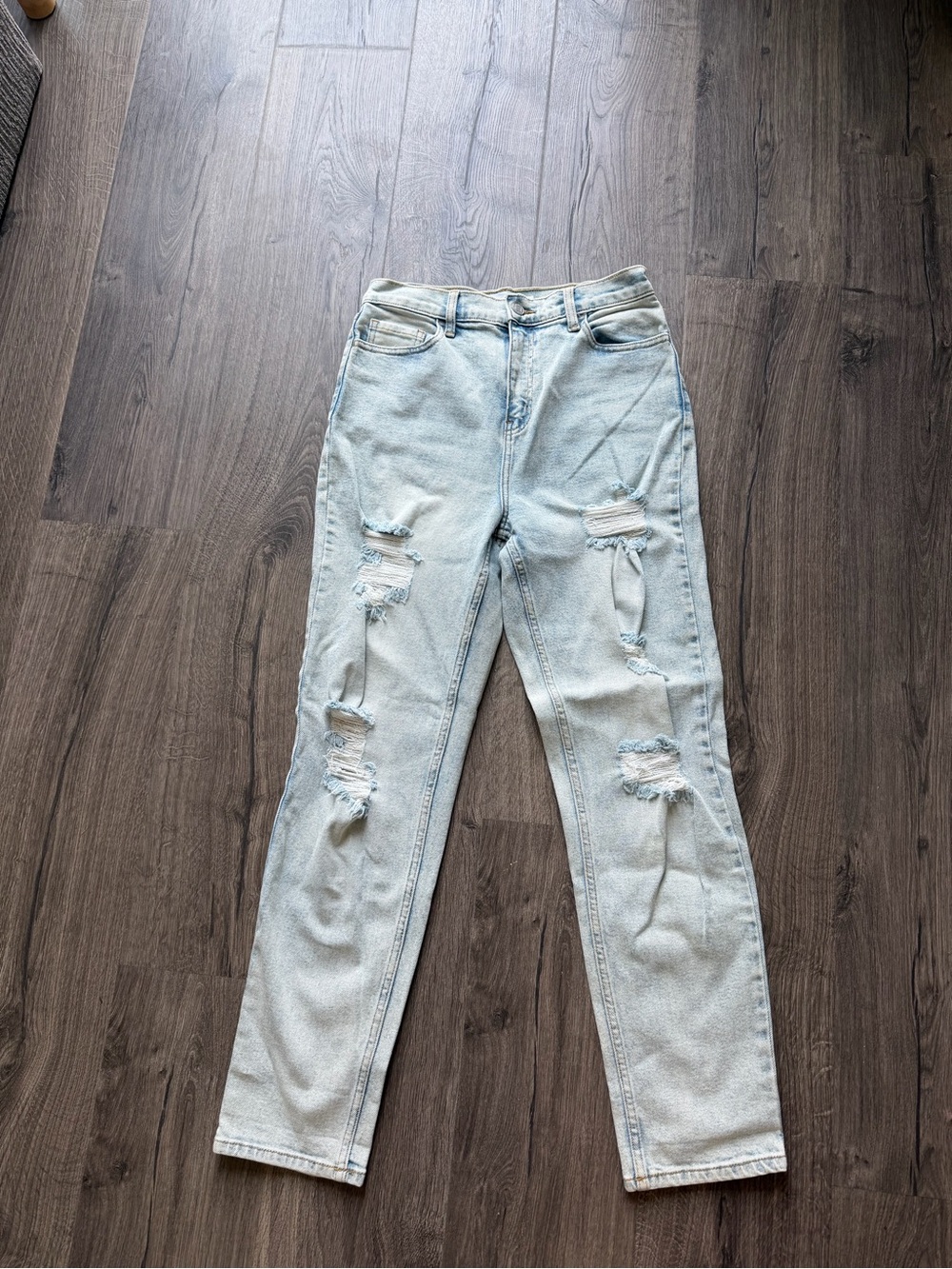 Cello Light Blue Distressed Boyfriend Jeans